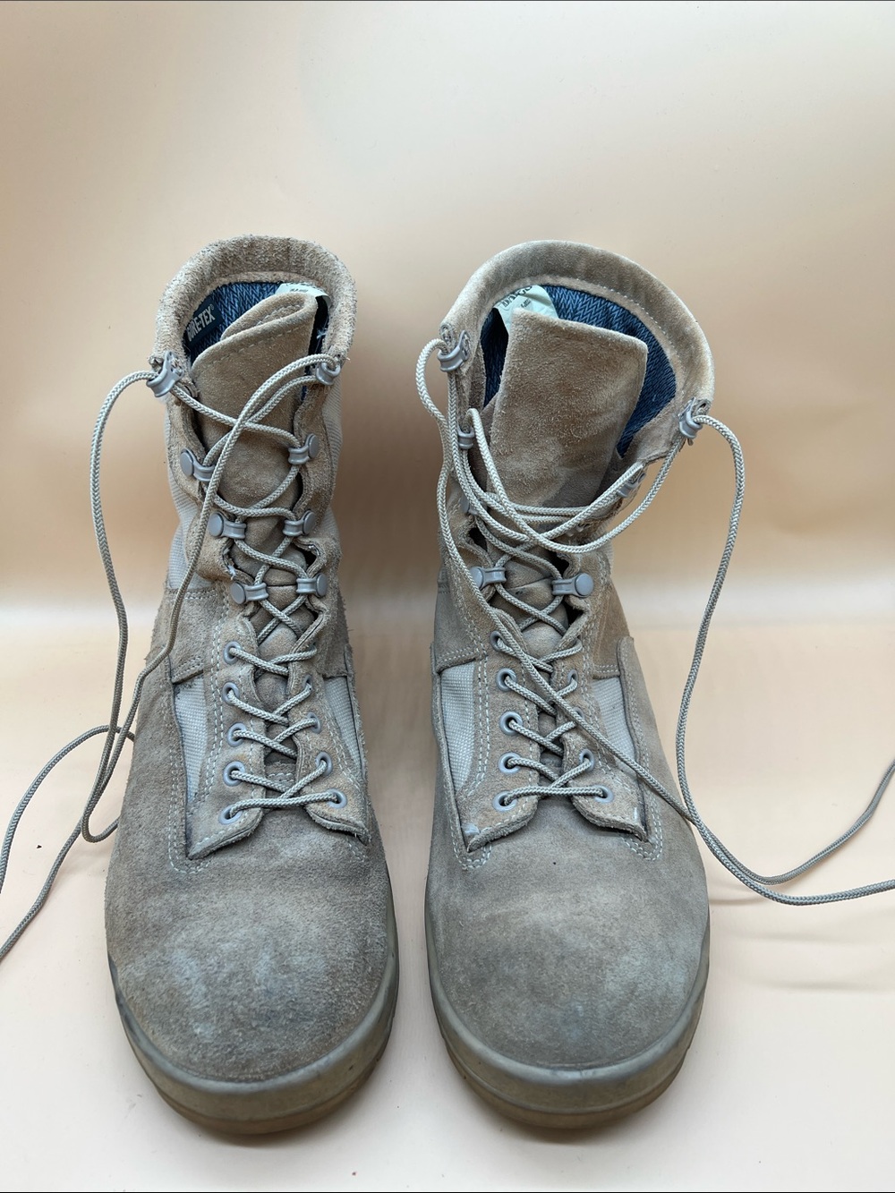 Bates Combat Boots Gore Tex Beige Desert Tan  size 10 W